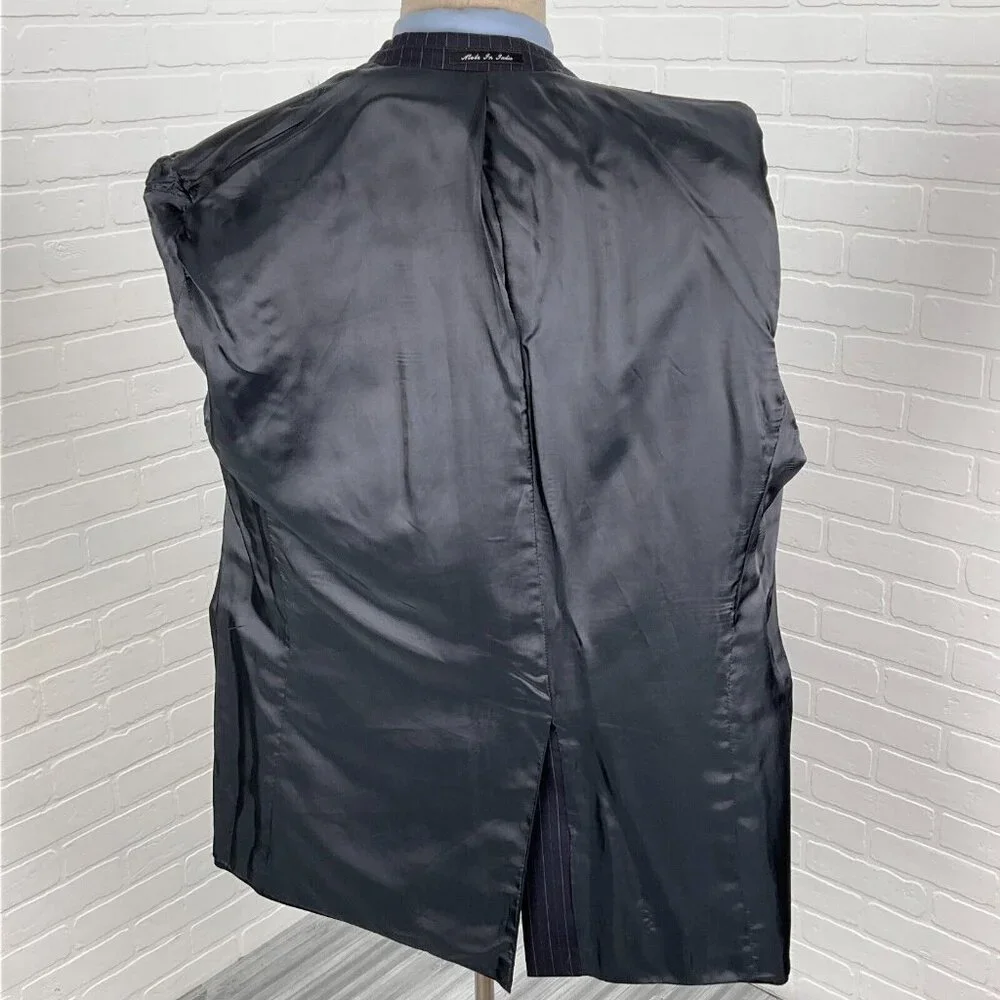 Chaps Ralph Lauren Blazer Men 44 Long Blue Pinstripe Classic Career‎ Wool Jacket